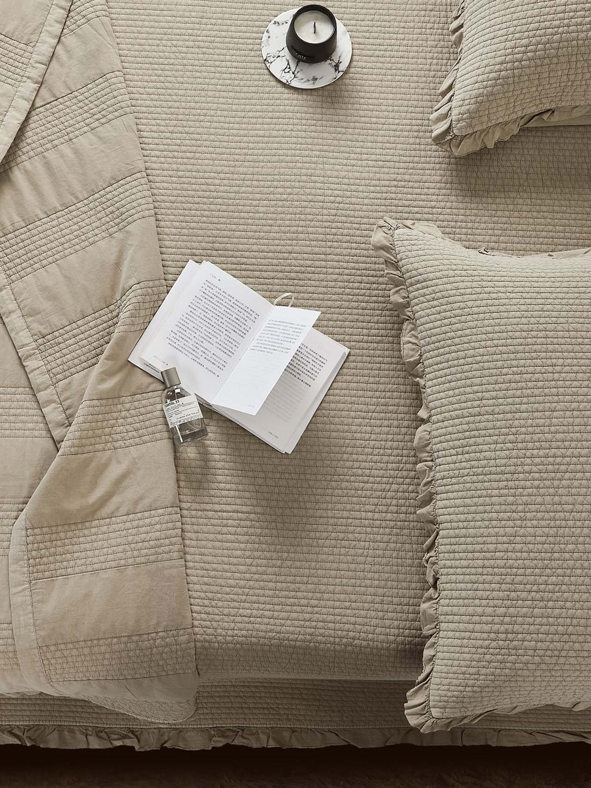 Classic Stripe Quilted 3-Piece Bedding Set