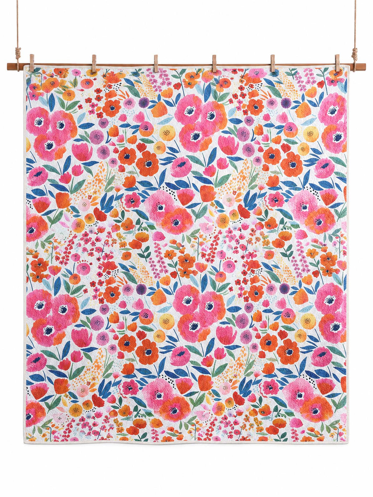 Wildflower Garden Reversible 100% Cotton Quilted 3-Piece Bedding Set