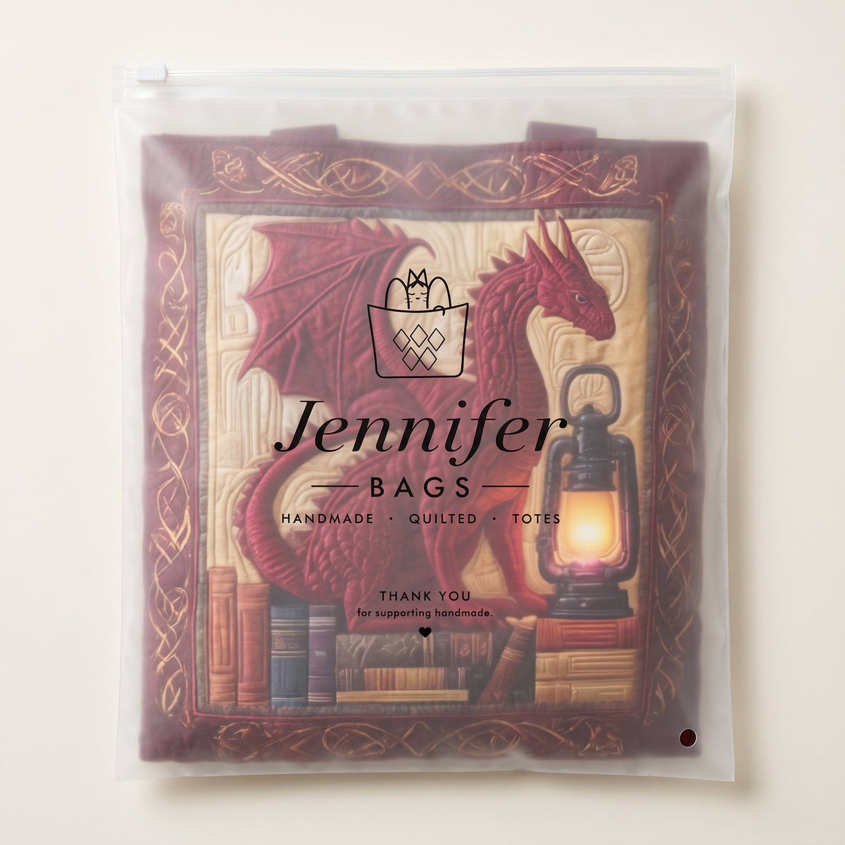 Book Guardian Quilted Tote Bag