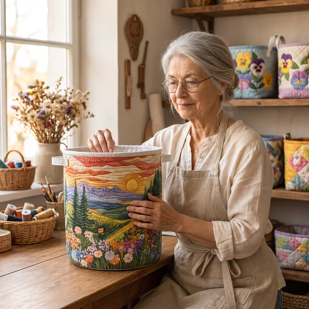 Gewatteerde wasmand Ochtendglorie