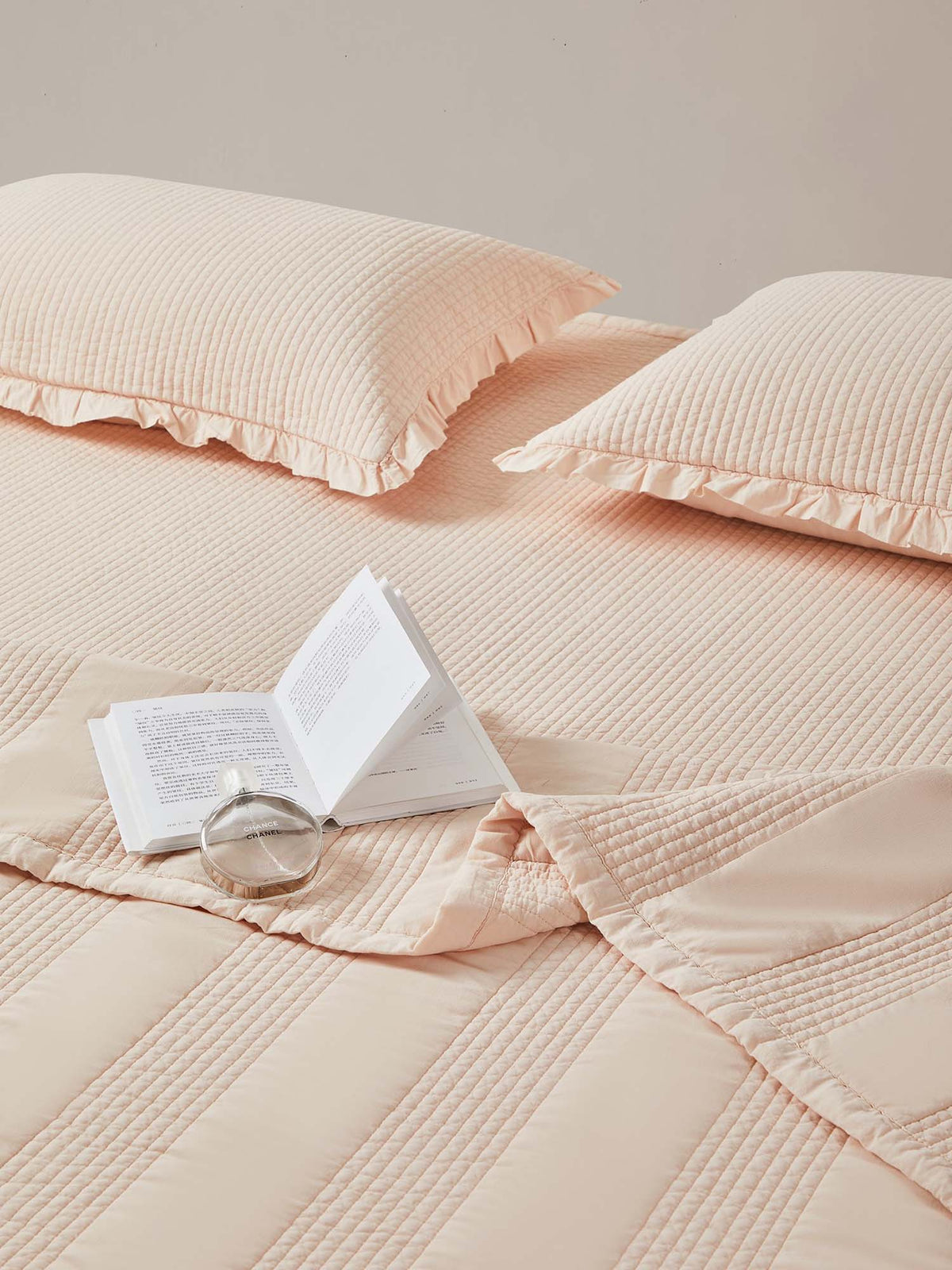 Classic Stripe Quilted 3-Piece Bedding Set