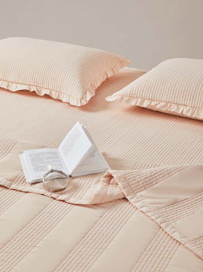 Classic Stripe Quilted 3-Piece Bedding Set