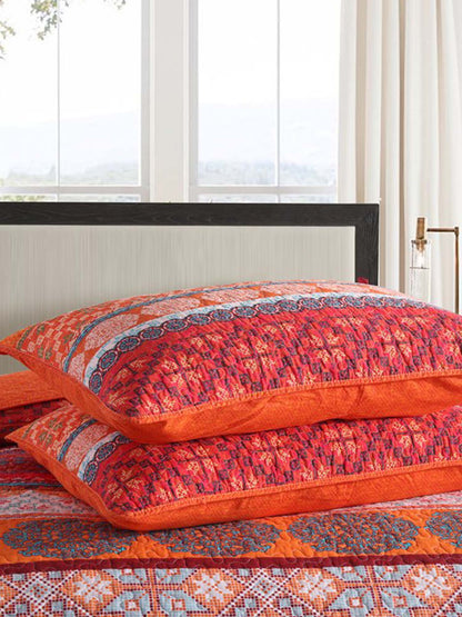 Sunset Folk Floral Quilted 3-Piece Bedding Set