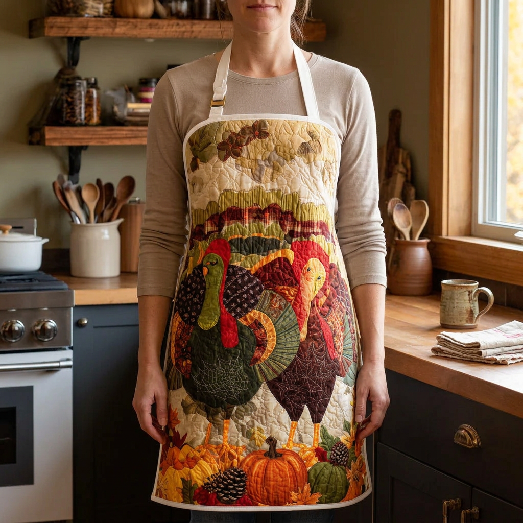 Gewatteerd keukenschort Dankbaar Oogstveldje