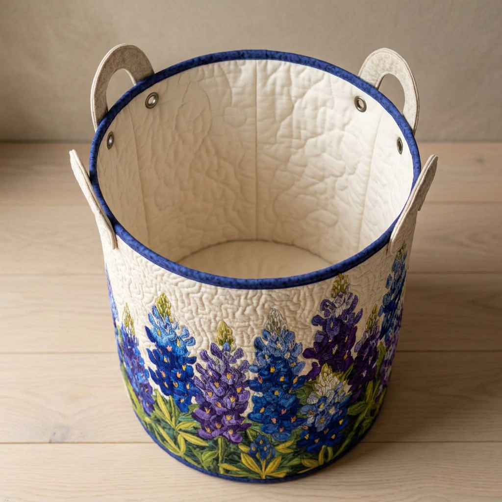 Gewatteerde wasmand Droom van blauwe lupines