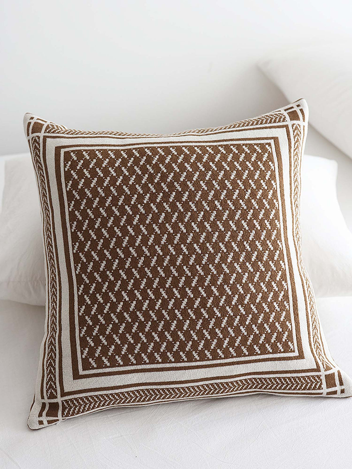 Geometric Knit Throw Blanket & Pillow Cover Set