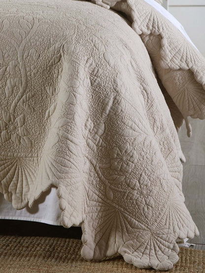 Serene Blossom 100% Cotton Floral Quilted Bedding Set