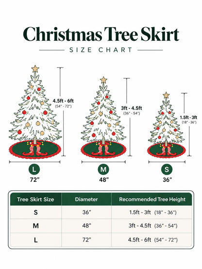 White Dove Botanical Folk Art Quilted Christmas Tree Skirt