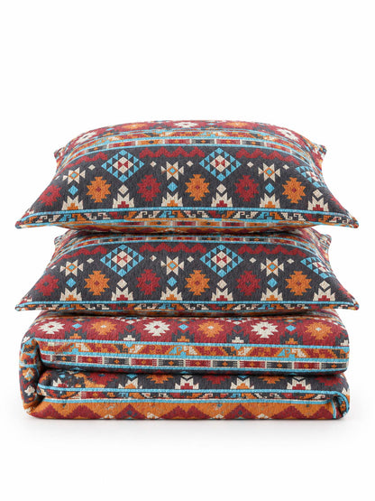 Southwestern Geometric Reversible 100% Cotton Quilted 3-Piece Bedding Set