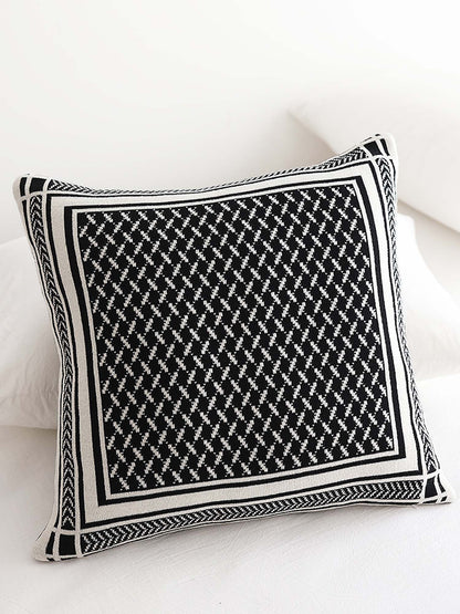 Geometric Knit Throw Blanket & Pillow Cover Set