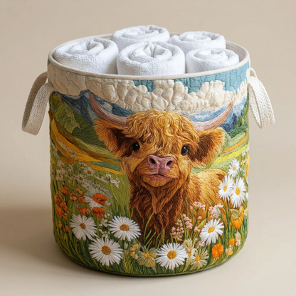 Gewatteerde wasmand Highlands in bloei