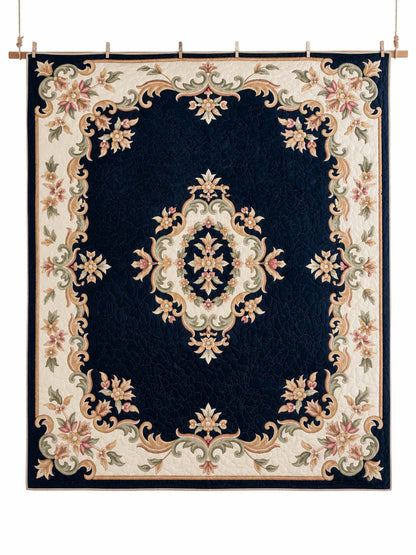 Vintage Floral Medallion Quilted 3-Piece Bedding Set