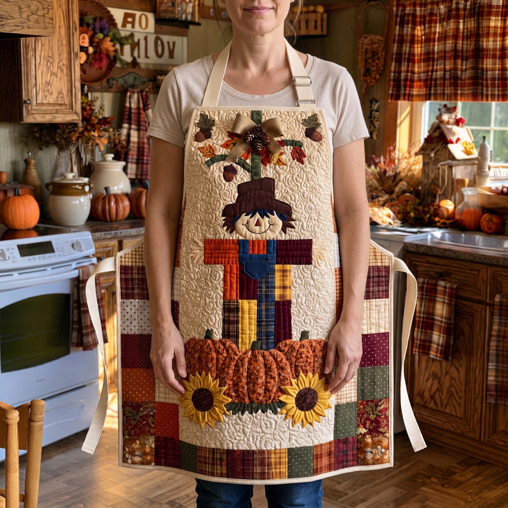 Gewatteerd keukenschort Oogstviering