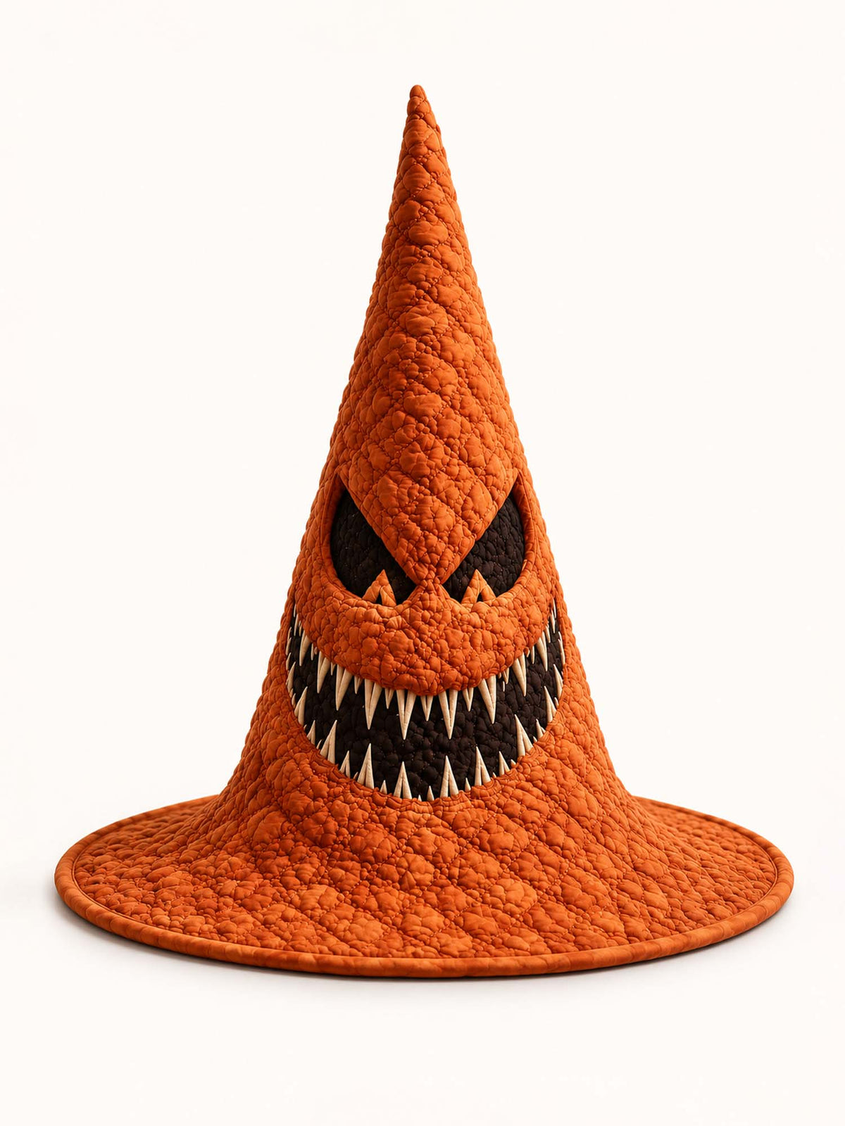 Grinning Demon Halloween Gothic Handcrafted Quilted Witch Hat