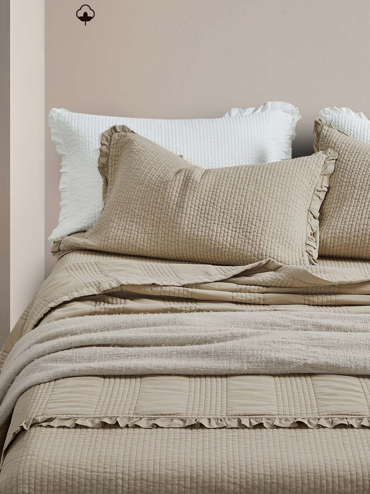 Classic Stripe Quilted 3-Piece Bedding Set