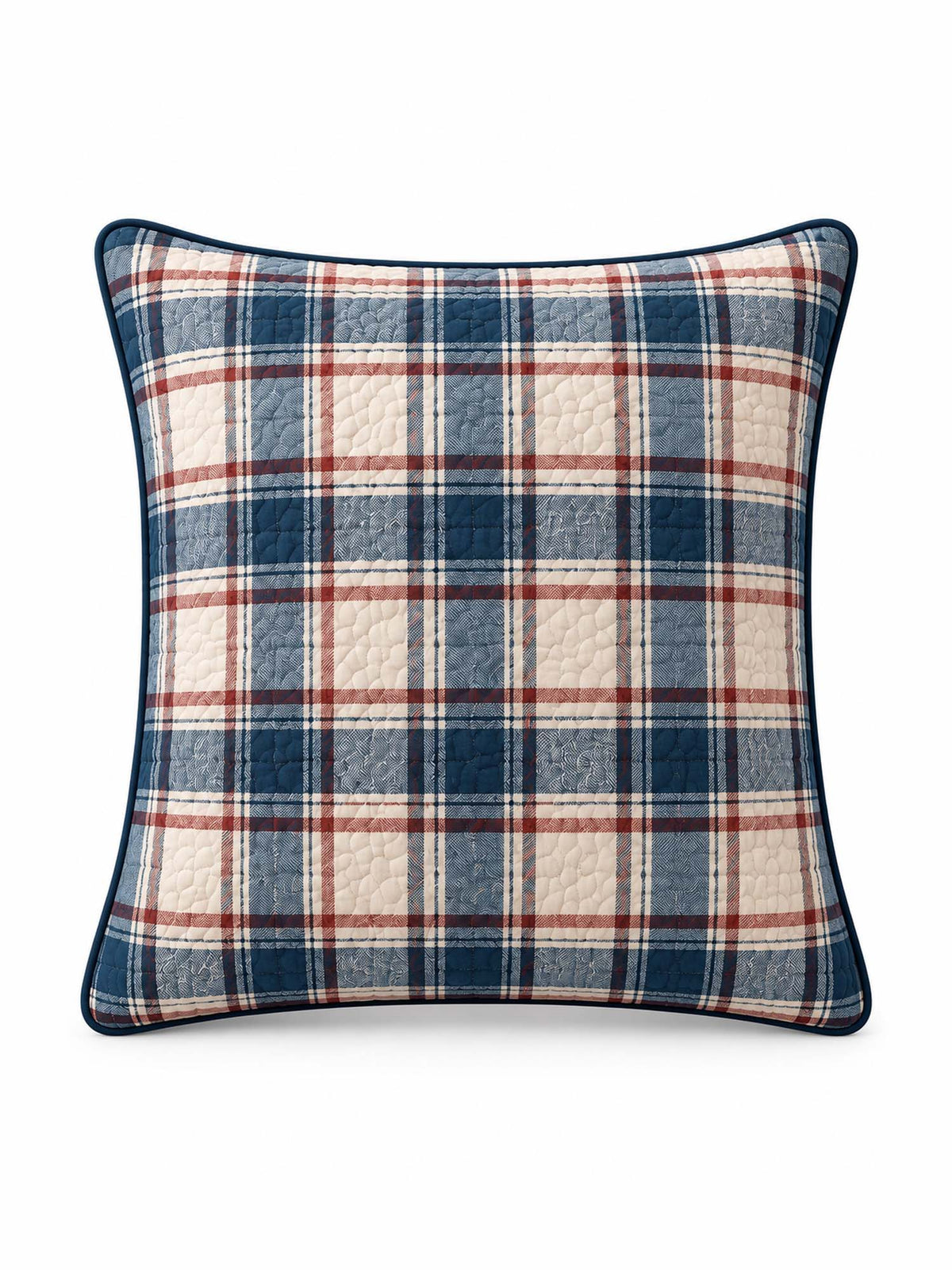 Vintage Santa & Plaid Christmas Quilted Pillow Covers 2-Piece Set