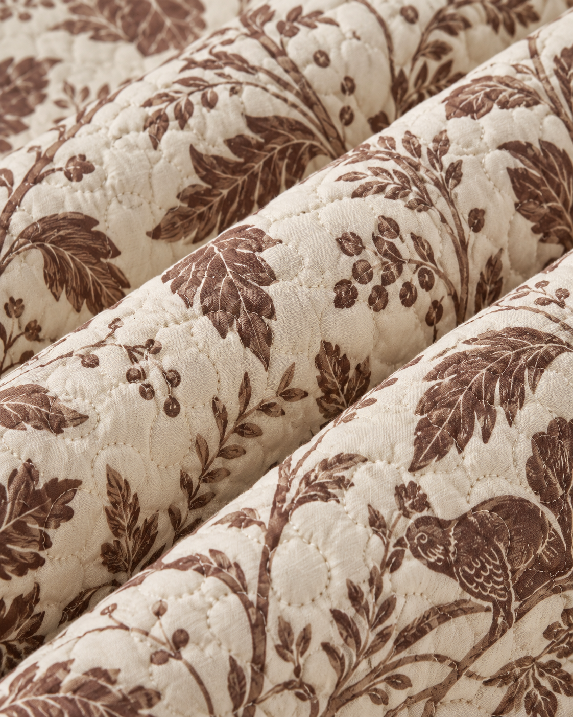 Woodland Animals and Leaves Quilted 3-Piece Bedding Set