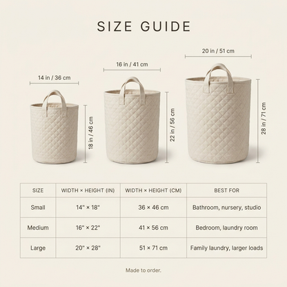 Bohemian Style Quilted Laundry Basket