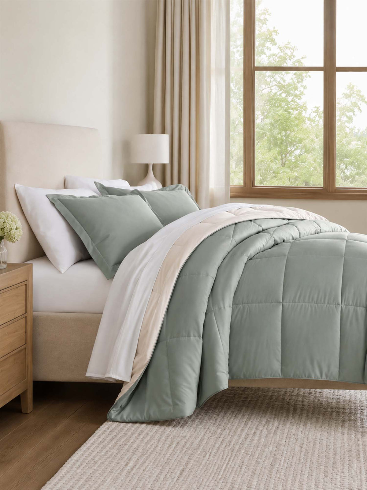 Reversible Down-Alternative Comforter Set