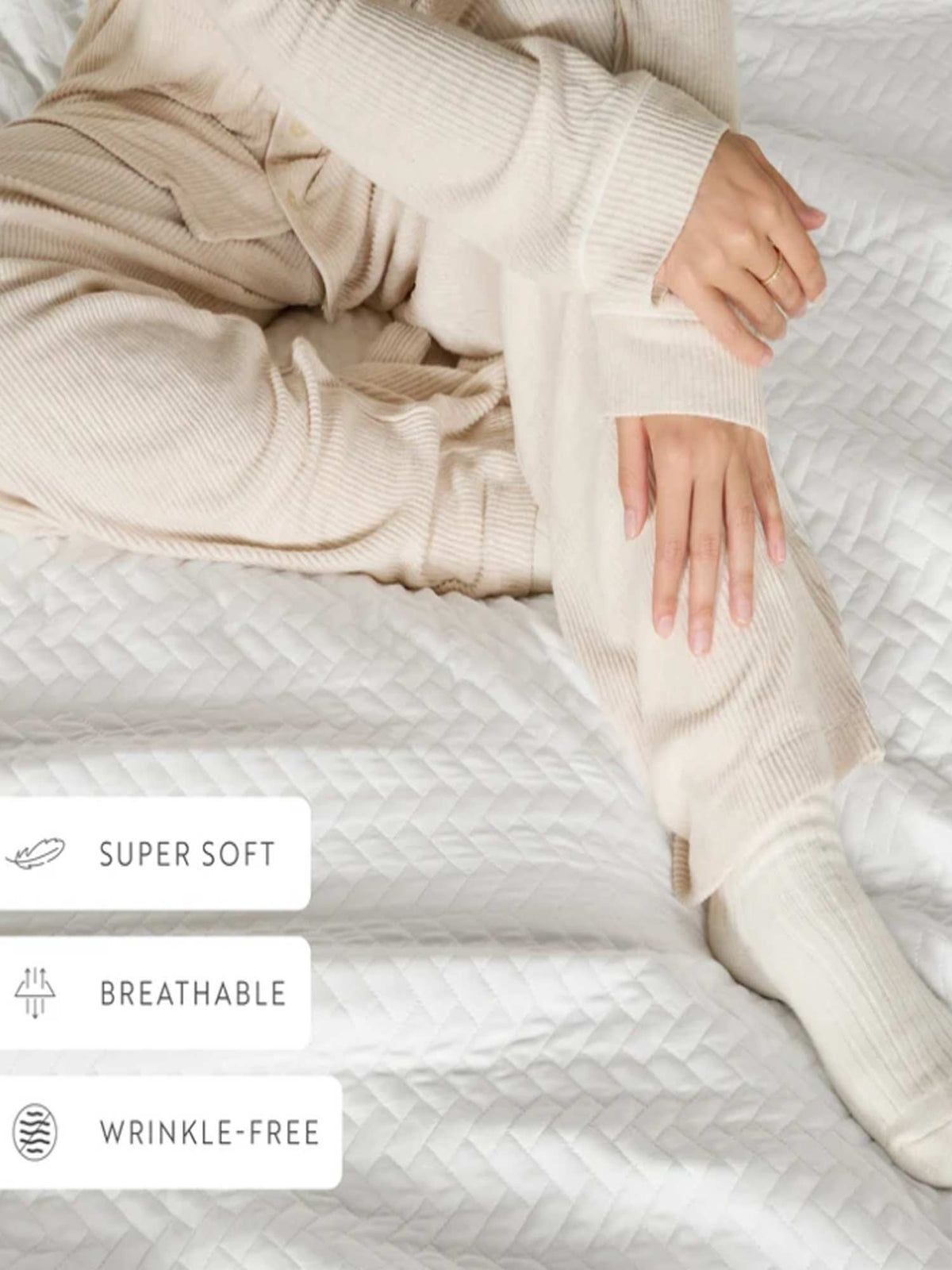 3-Piece Herringbone Quilted Coverlet Set