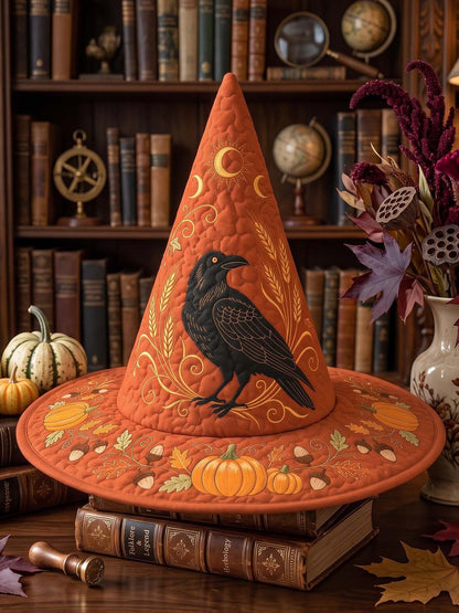 H.PAI Raven Autumn Harvest Quilted Witch Hat