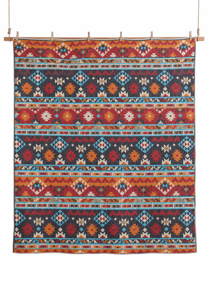 Southwestern Geometric Reversible 100% Cotton Quilted 3-Piece Bedding Set