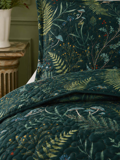 H.PAI Enchanted Forest Mushroom Quilted 3-Piece Bedding Set