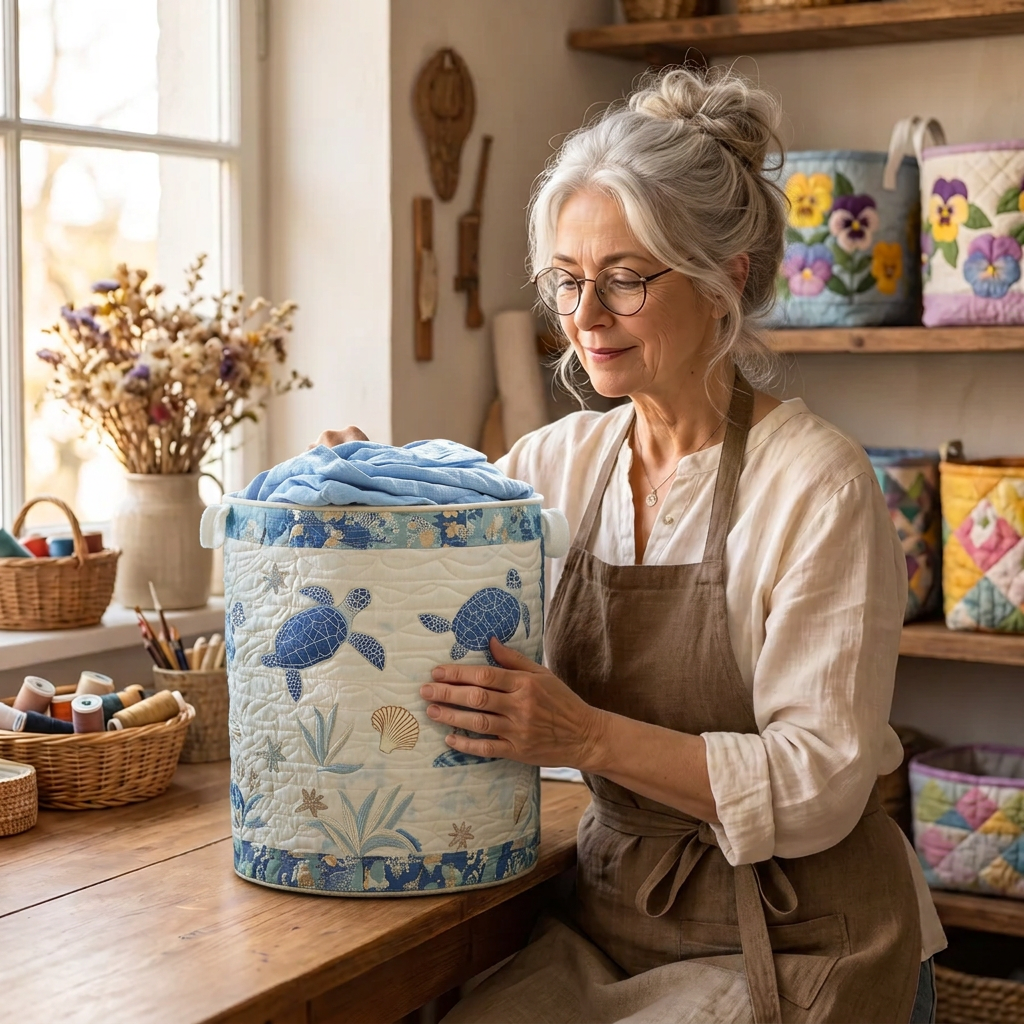 Gewatteerde wasmand Rust aan de kust