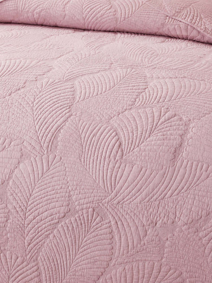 Leaf Texture Quilted 3-Piece Bedding Set