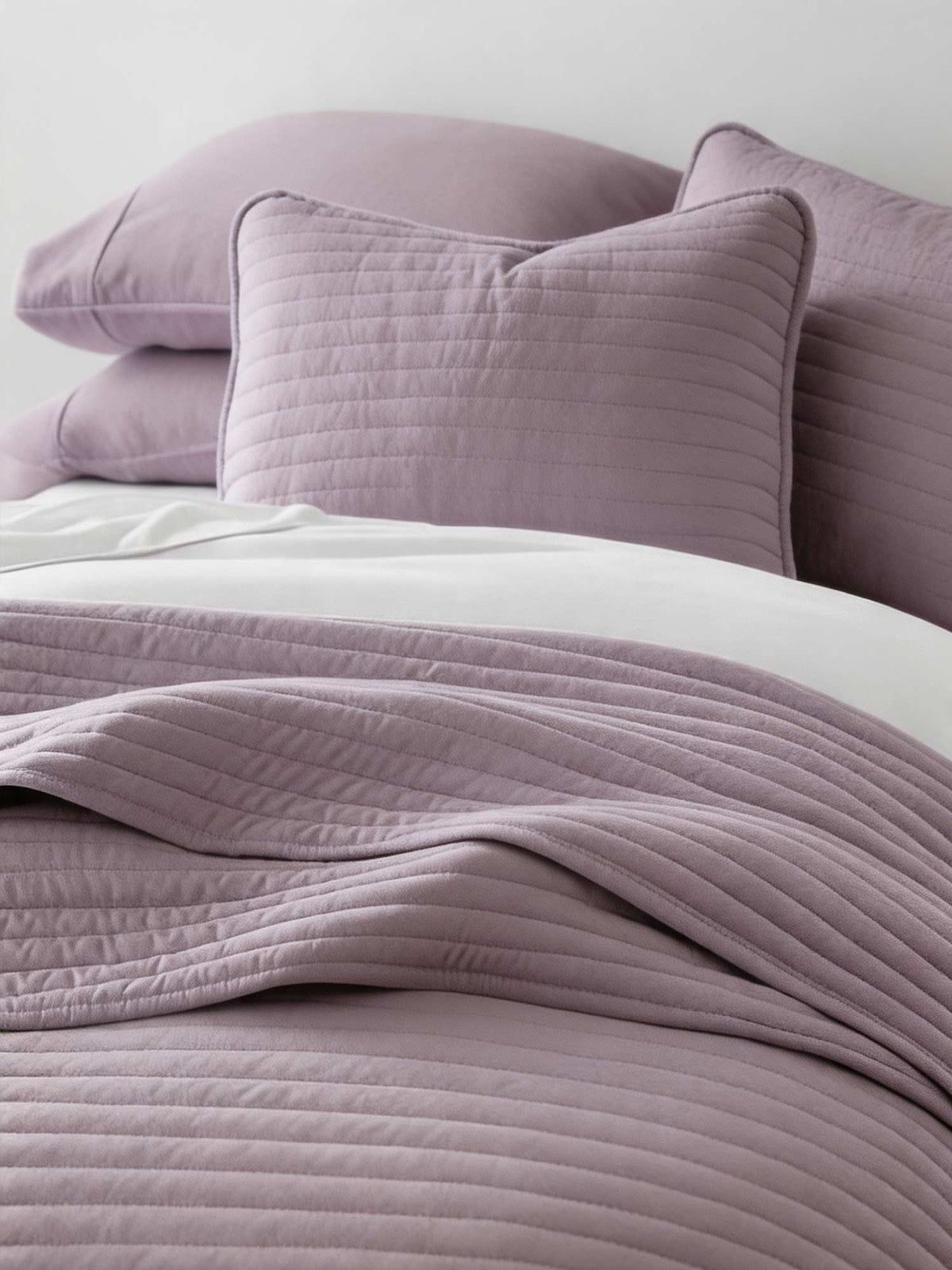 3-Piece Stripe Stitch Quilted Coverlet Set