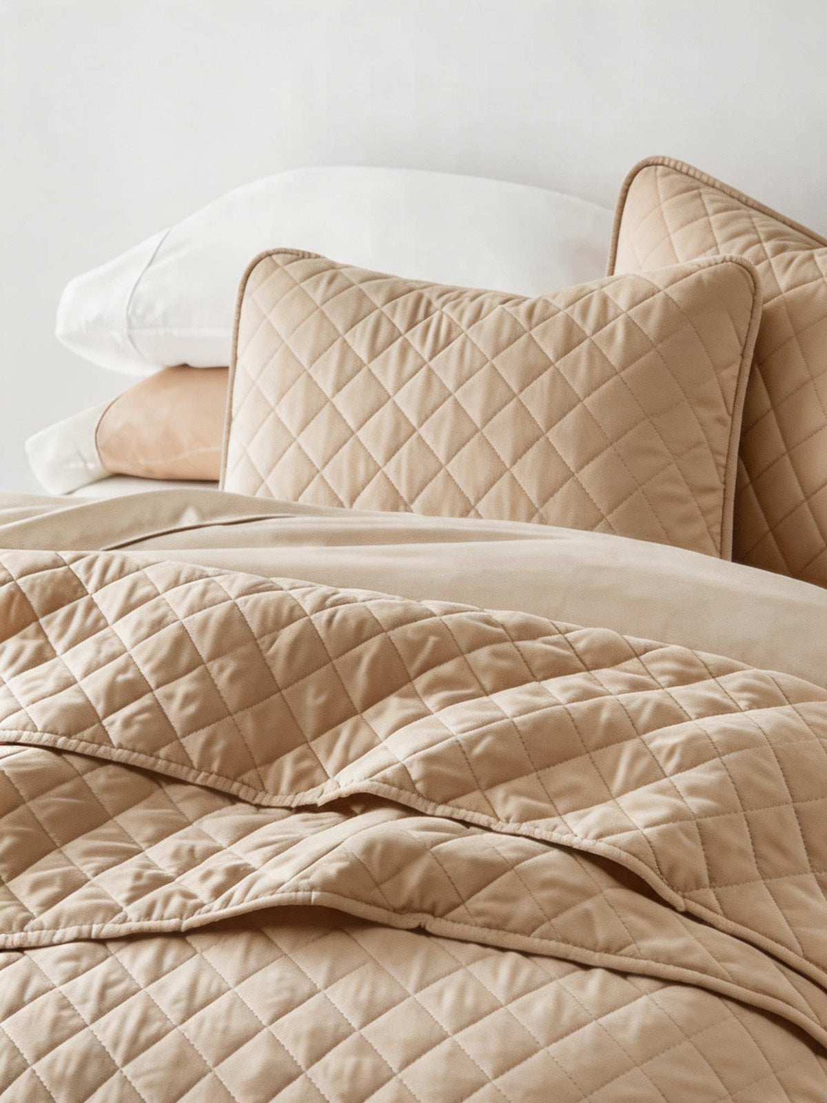 3-Piece Diamond Stitch Quilted Coverlet Set