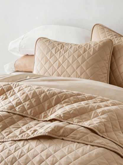 3-Piece Diamond Stitch Quilted Coverlet Set