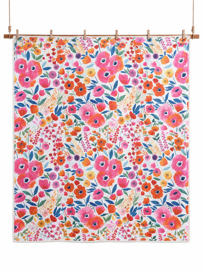 Wildflower Garden Reversible 100% Cotton Quilted 3-Piece Bedding Set
