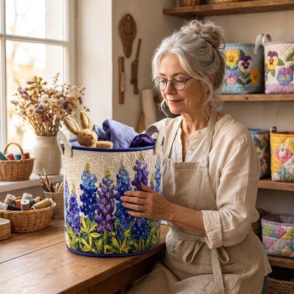 Gewatteerde wasmand Droom van blauwe lupines