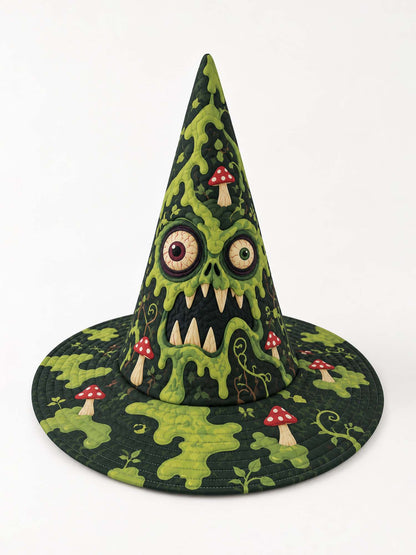 Slime Mushroom Monster Gothic Handcrafted Quilted Witch Hat