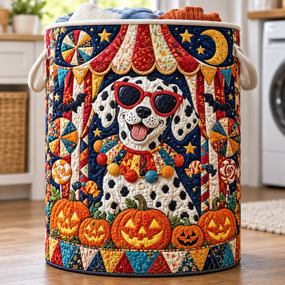 Gevoerde wasmand – Dalmatiër voor Halloween