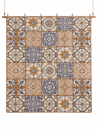 Mediterranean Tile Patchwork Quilted 3-Piece Bedding Set