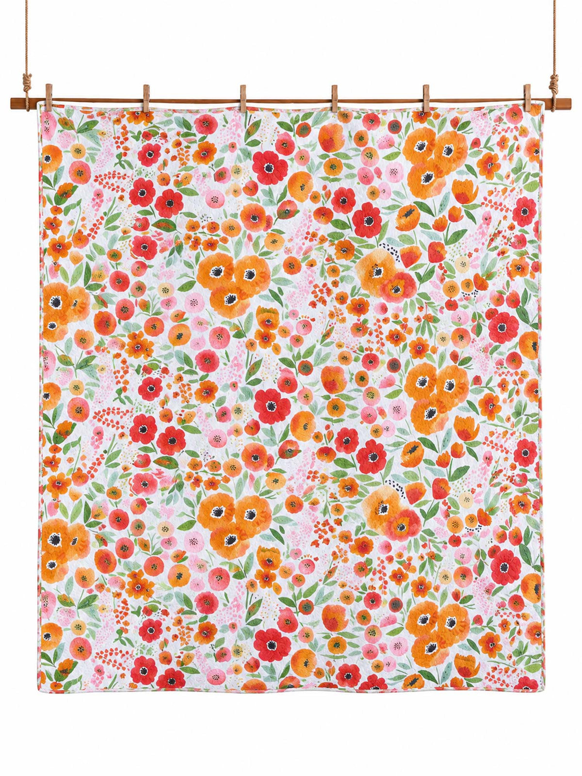 Wildflower Garden Reversible 100% Cotton Quilted 3-Piece Bedding Set