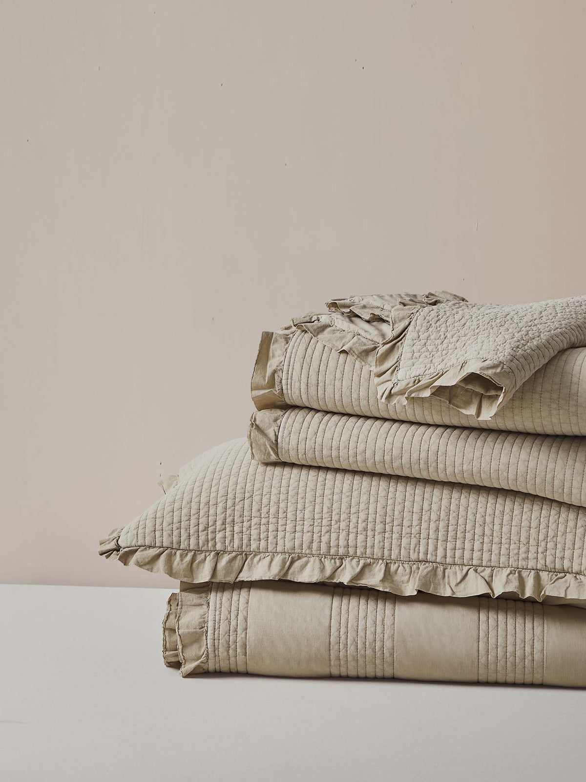 Classic Stripe Quilted 3-Piece Bedding Set