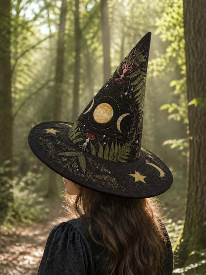 Handgemaakte gewatteerde heksenhoed – Paddenstoelen in het magische bos