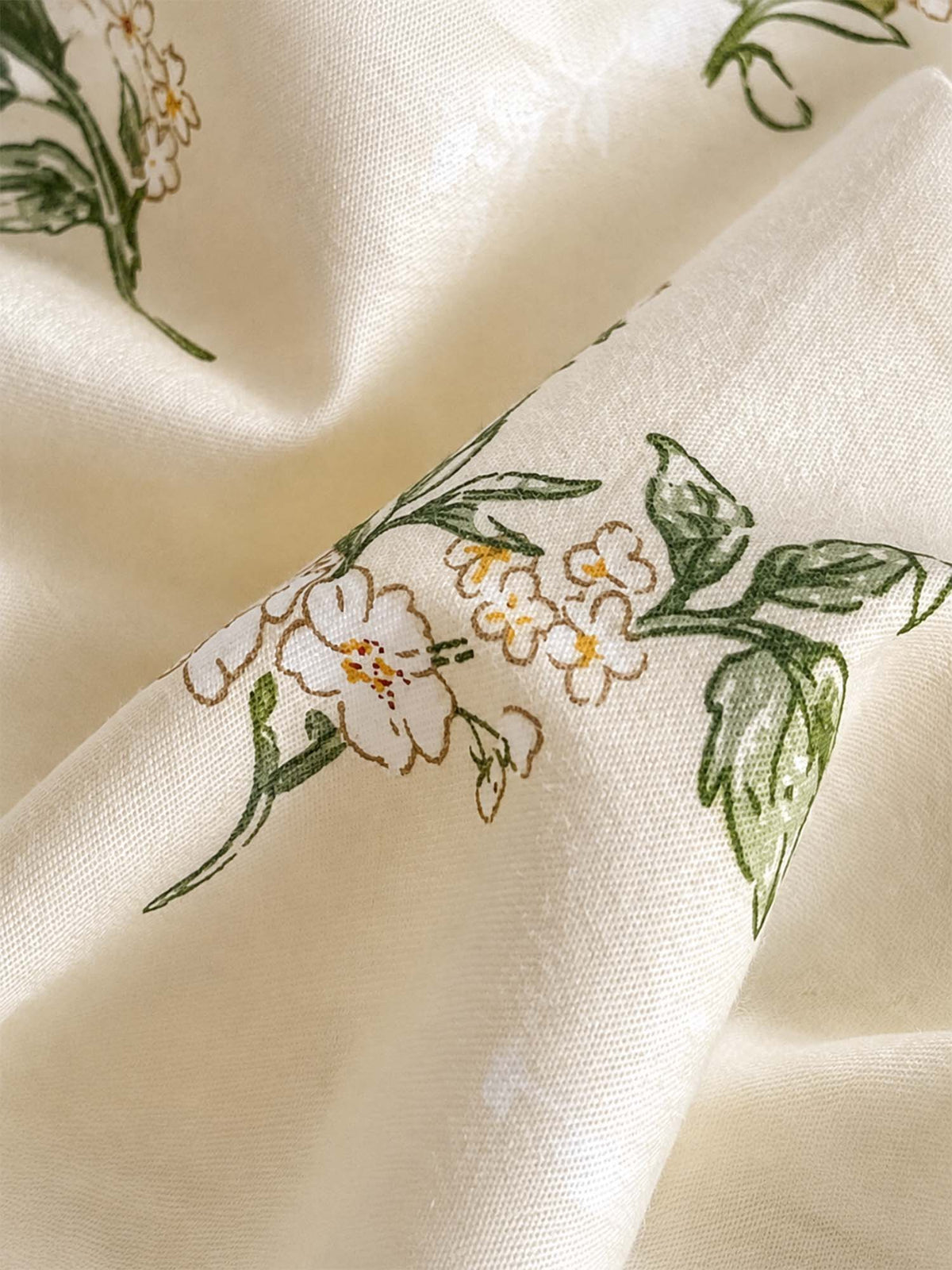 Vintage Botanical Floral 100% Cotton 3-Piece Duvet Cover Bedding Set
