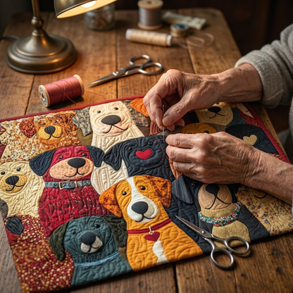 Gewatteerde wasmand Kleurrijke honden
