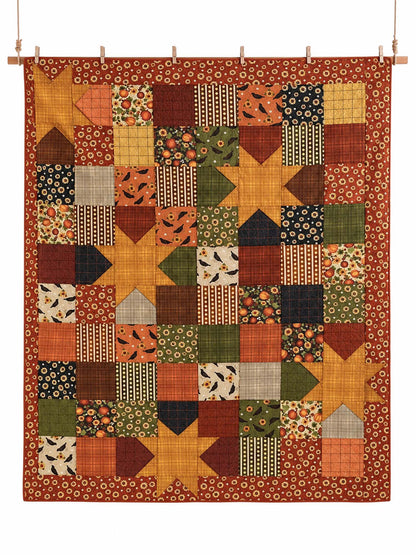 Autumn Harvest Patchwork Quilted 3-Piece Bedding Set