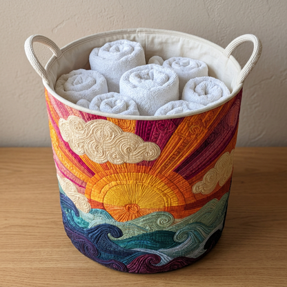 Gewatteerde wasmand Stralende zon