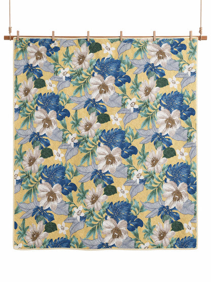 Tropical Botanical Garden 100% Cotton Quilted Bedding Set