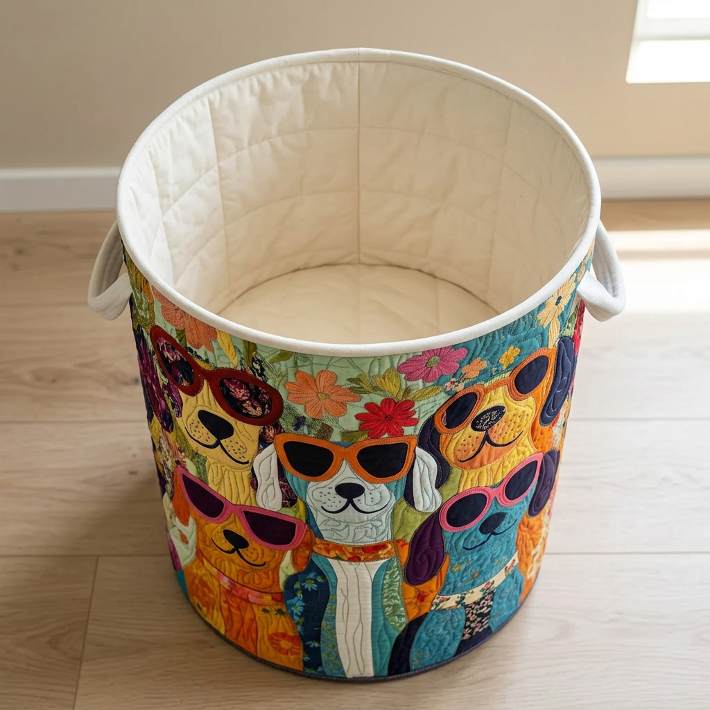 Gewatteerde wasmand Vrolijke honden