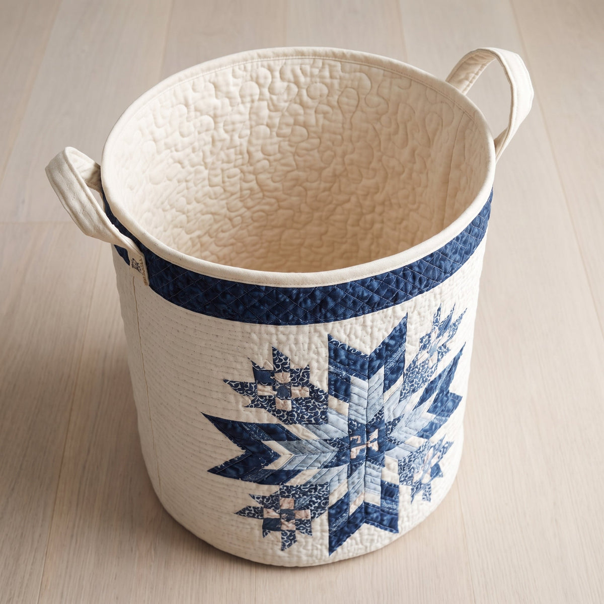 Snowflake Quilted Laundry Basket