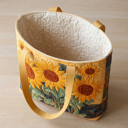 Sunny Field Quilted Tote Bag