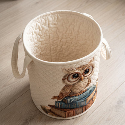 Owl Quilted Laundry Basket