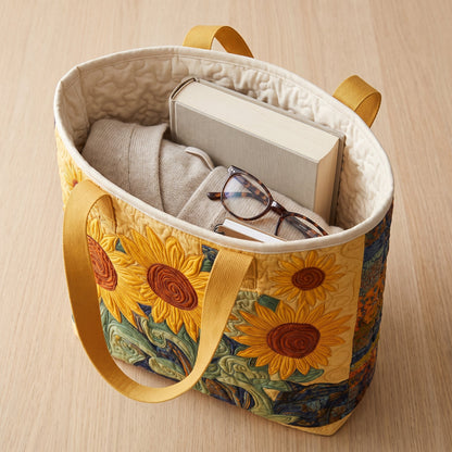 Sunny Field Quilted Tote Bag